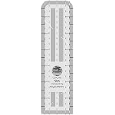 Creative Grids Machine Quilting Tool &ndash; Slim &ndash; CGRQTA2 &ndash; Made in USA, Non-Slip Grip Acrylic Quilting &amp; Sewing Template Ruler for Free-Motion quilt Patchwork Design on Domestic Sewing &amp; Longarm Machines