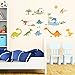 Decowall DW-1505 Dinosaurs Kids Wall Decals Wall Stickers Peel and Stick Removable Wall Stickers for Kids Nursery Bedroom Living Room