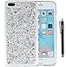 iPhone 8 Plus Case, iPhone 7 Plus Case, iYCK Bling Glitter Sparkle [Gold Foil Embedded] Flexible Soft Rubber Gel TPU Protective Shell Bumper Case Cover for iPhone 7 Plus/iPhone 8 Plus 5.5inch - Silver