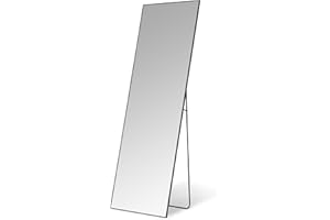 �鶹�� Basics Full Length Floor Mirror, 162.6 x 53.3 x 1.4 cm, Black