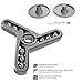 Tri Hand Spinner Aluminum Alloy Fidget Spinner Official Press Reducer Toy EDC ADD ADHD Focus Finger Playing Top Spinning Toys Killing Time, Last 1-3 Mins (Silver)