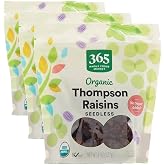 365 by Whole Foods Market, Organic Thompson Raisins, 8 Ounce (Pack of 3)