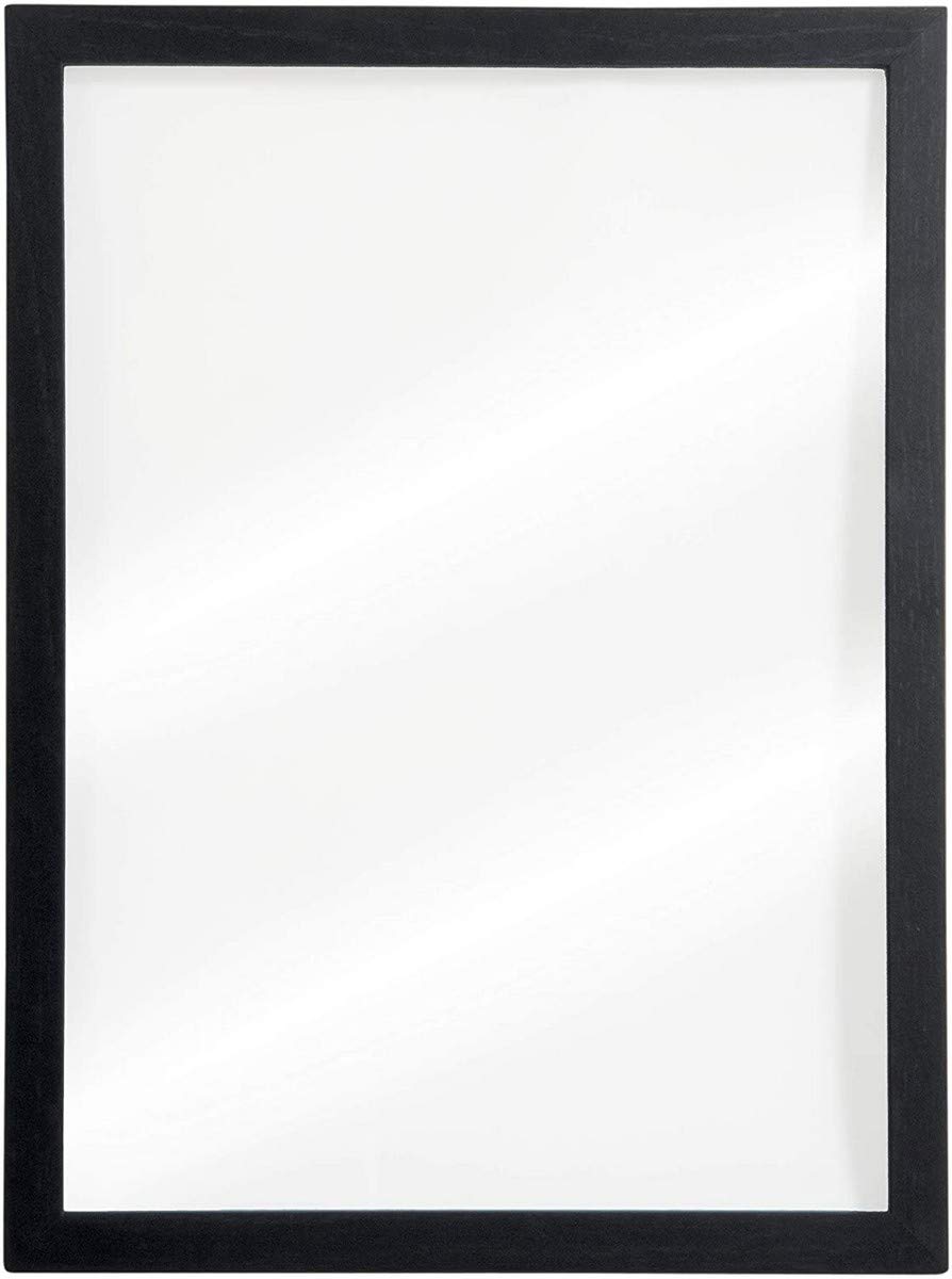 Securit Transparent Wall Board 40x60 cm with Black Frame - 2 Liquid Chalk Markers Black and White