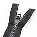 YaHoGa 2PCS #5 32 Inch Separating Jacket Zippers for Sewing Coats Jacket Zipper Black Molded Plastic Zippers Bulk (32