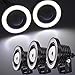 TUINCYN 3.5 Inch LED Fog Light White COB Halo Angel Eye Rings Used for Daytime Running Light DRL Car Driving Lights Projector Unversal RGB LED DC 12V-16V 3200 Lumens (Pack of 2) …