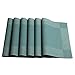 U'Artlines Placemat, Crossweave Woven Vinyl Placemat Washable Table Mats Blue