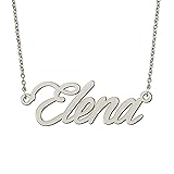 BYBWBL Elena Name Pendant Necklace Silver Color