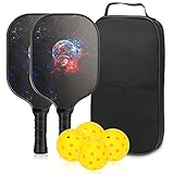 CASLON Pickleball Paddle Set, 2 Premium Graphite