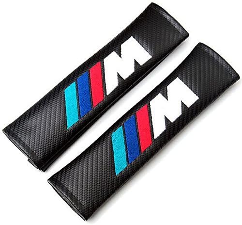New Carbon Fiber Car Seat Belt Covers Shoulder Pads Pair for Select Brands (BMW)