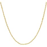 JEWELHEART Sparkle 14K Solid Gold Singapore Chain – Dainty Diamond-Cut Twisted Link Chain Necklace 1mm 1.2mm 1.4mm – Elegant Yellow Real Gold Pendant Necklace for Women – 16" to 24"