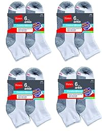 Hanes Mens ComfortBlend Max Cushion calcetines negros