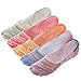 Toes Home Women 5 Pairs Low Cut No Show Socks Non Slip Candy Color Boat Socks
