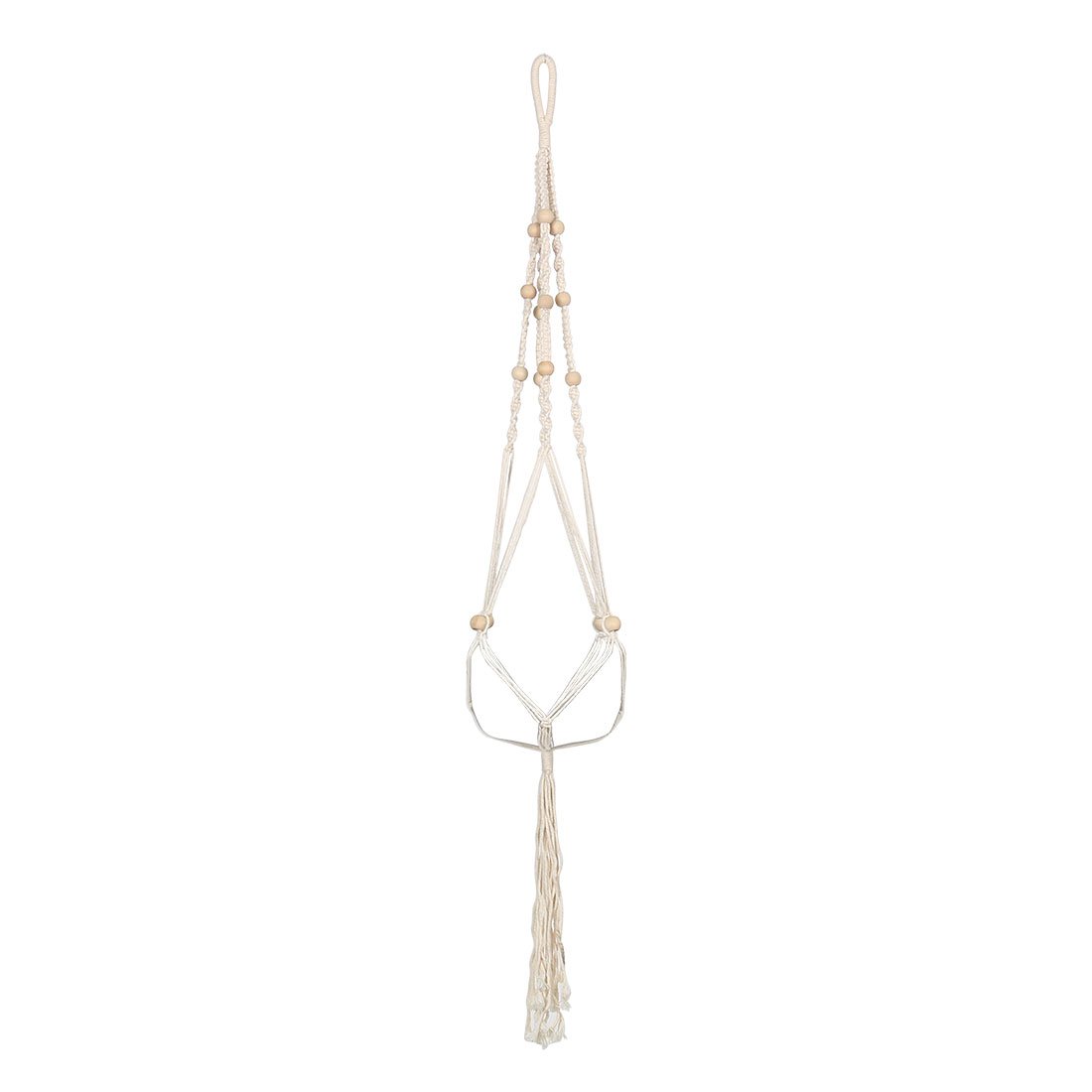 Sourcingmap Macrame Plant Hanger Flower Pot Holder DIY Indoor Outdoor Hanging Cotton Rope Basket Retro Vintage-Inspired 47.2 Inch Length