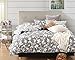 Swanson Beddings Leafy Vines 3-Piece 100% Cotton Bedding Set: Duvet Cover and Two Pillow Shams (King)