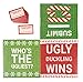 Ugly Christmas Sweater Contest Ballot Box and Voting Cards, Holiday Party Game (10 In)