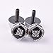 D&R 4 Pcs Chrome Car parts Auto Logo Stainless Replacement License Plate Frame Screw Bolt Caps Covers emblem With Decepticon The Transformers