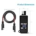 MICTUNING SAE to USB Adapter with Blue Light Voltmeter, 2.1A & 2.1A Waterproof Motorcycle Dual USB Charger Kit Quick Disconnect Plug for Smart Phone Tablet GPS