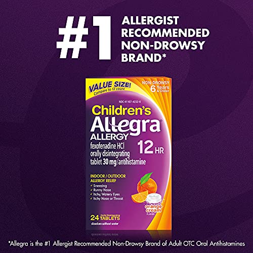 Allegra Children's NonDrowsy Antihistamine Meltable Tablets for 12