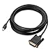 Cable Matters Mini DisplayPort to DVI Cable (Mini DP to DVI Cable) in Black 15 Feet - Thunderbolt and Thunderbolt 2 Port Compatible