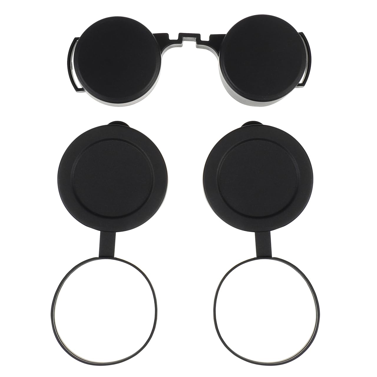 Photo 1 of 3 Pcs Rubber Objective Lens Caps for Binoculars Easy Install Protective Covers for Enhanced Binocular Performance