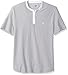 Original Penguin Men's Short Sleeve Tri Color Feeder Stripe Henley