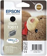 Epson T0611 Black Ink Cartridge Pigmented 250 Pages Teddy Bear Series Genuine view 2
