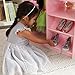 KidKraft Wall Mount Wooden Fashion Pretend Dress-Up Station Children's Furniture with Storage and Mirror - Pink, Gift for Ages 3+