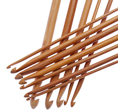 Tunisian Crochet Hooks Set Afghan Crochet Hook Tunisian Crochet Needles Bamboo 3 3.5 4 4.5 5 5.5 6 6.5 7 8 9 10 - Thumbnail 2