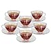 Teacup and Saucer Set Coffee Clear Glass Cup and Saucer Set-12 Piece