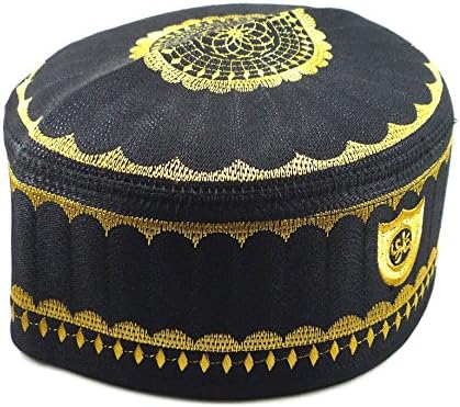 ALW001 Men's Muslim Prayer Kufi Hat Skull Cap Islam takke Praying Beanie