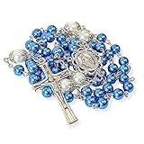 Nazareth Store 6mm Pearl-like Glass Rosaries with