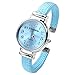 Top Plaza Women Casual Chic Simple Bangle Cuff Bracelet Dress Quartz Watch 6.5'',Thanksgiving Christmas Gift,Light Blue