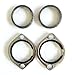 Chrome Exhaust Flange Kit With Tapered Gaskets Harley Evolution 1985 Up