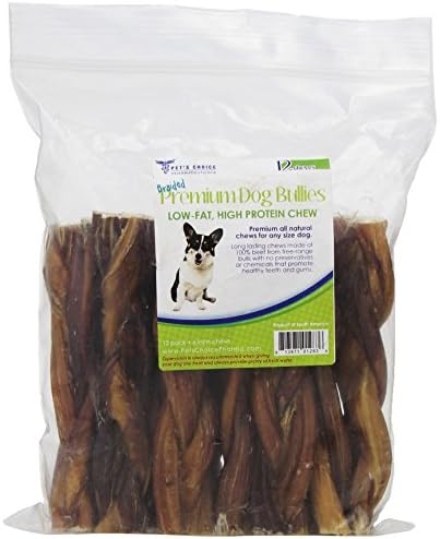 Pets Choice 12-Pack Braided Bully Stick, 6-Inch