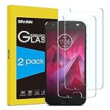 Moto Z2 Force Screen Protector, [2 Pack] SPARIN Tempered Glass- Anti-Scratch 9H Hardness HD Clear Screen Protector for Motorola Moto Z2 Force Edition, 5.5 inch