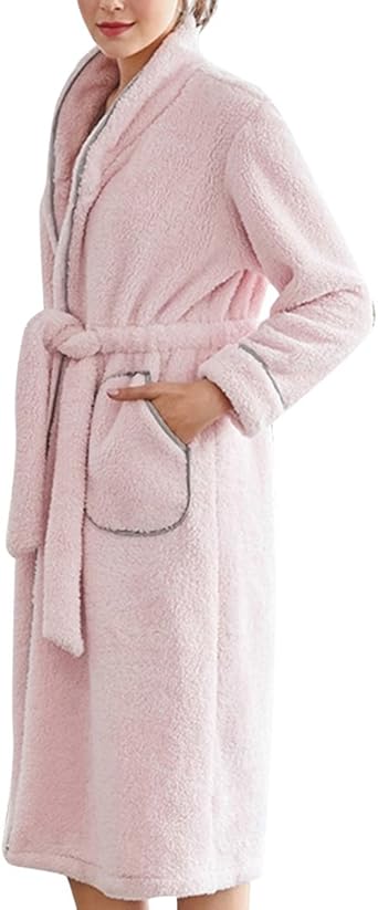 bademantel damen lang flauschig baumwolle
