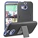 GreatShield Legacy Dual Layer Shock Absorption Heavy Duty Hybrid Case with Kickstand and Premium Screen Protector for HTC One - Black/Blue