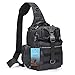 Prospo Tactical Sling Backpack Tiny Military EDC Shoulder Pack Chest Bag Small Development Bag Molle Rover Range One Strap Daypack with Zippered Side Pockets for Hiking Camping Treking