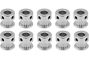 3Dman GT2 Pulley 20 Teeth 8mm bore for 6mm Width 20T Timing Belt Pulley Wheel Aluminum for 3D Printers - 10 PCS