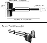 ASNOMY 50mm Forstner Drill Bit Carbide Tipped Wood Hole Cutter view 2