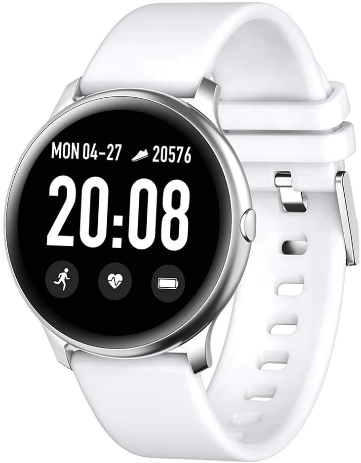 LJMR Smart wrist Watch,New KW19 smart bracelet round screen dynamic UI heart rate monitoring remote control music sports step Bluetooth watch,Smart Wrist Watches For-c4