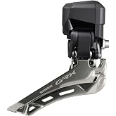 Shimano Grx Fd-Rx825 Di2 Front Derailleur Black, Braze-On | Swing, For 46-48t Max, Black/Silver