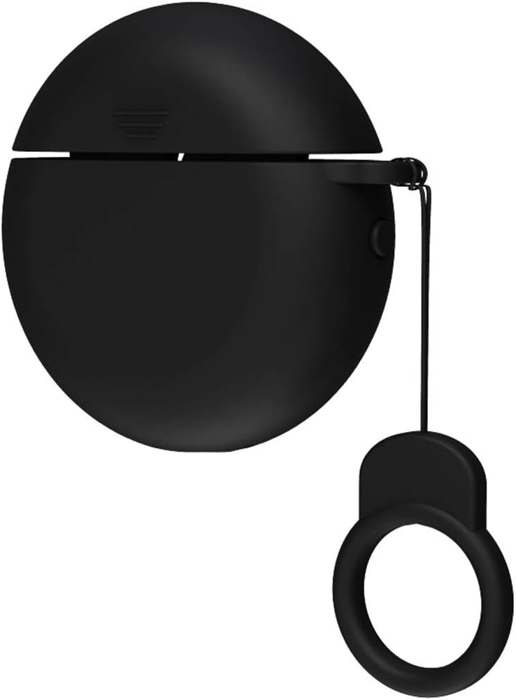 Samury Case Compatible with Hua wei Freebuds 3 Wireless Charging Case Silicone Protective Case with Ring Holder Compatible with Huawei Freebuds 3 (2019) (Black)
