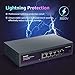 Aumox 5 Port Gigabit PoE Switch, 4 Port PoE 78W, Gigabit Ethernet Unmanaged Network Switch, Sturdy Metal Housing, Plug and Play, Traffic Optimization