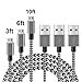 Micro USB Cable, COCOFU (3Pack) 3/6/10FT Extra Long Nylon Braided Universal Micro USB Charger High Speed Sync&Charge Cord Wire for Android, Samsung, HTC, Motorola,Sony,LG,Tablet and More (Black+Gray)