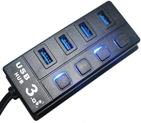OXYURA High Speed 4-Ports USB 3.0 SuperSpeed Hub Portable for Pendrive (USB 3.0 HUB, Black)