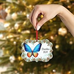 Colorful Butterfly Christmas Ornament 2024