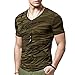 XShing Mens Comfort-Soft Fitness Stretchy Crew-Neck Camo T-Shirt