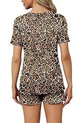 RUBZOOF Womens Leopard Print Pajama Sets with
