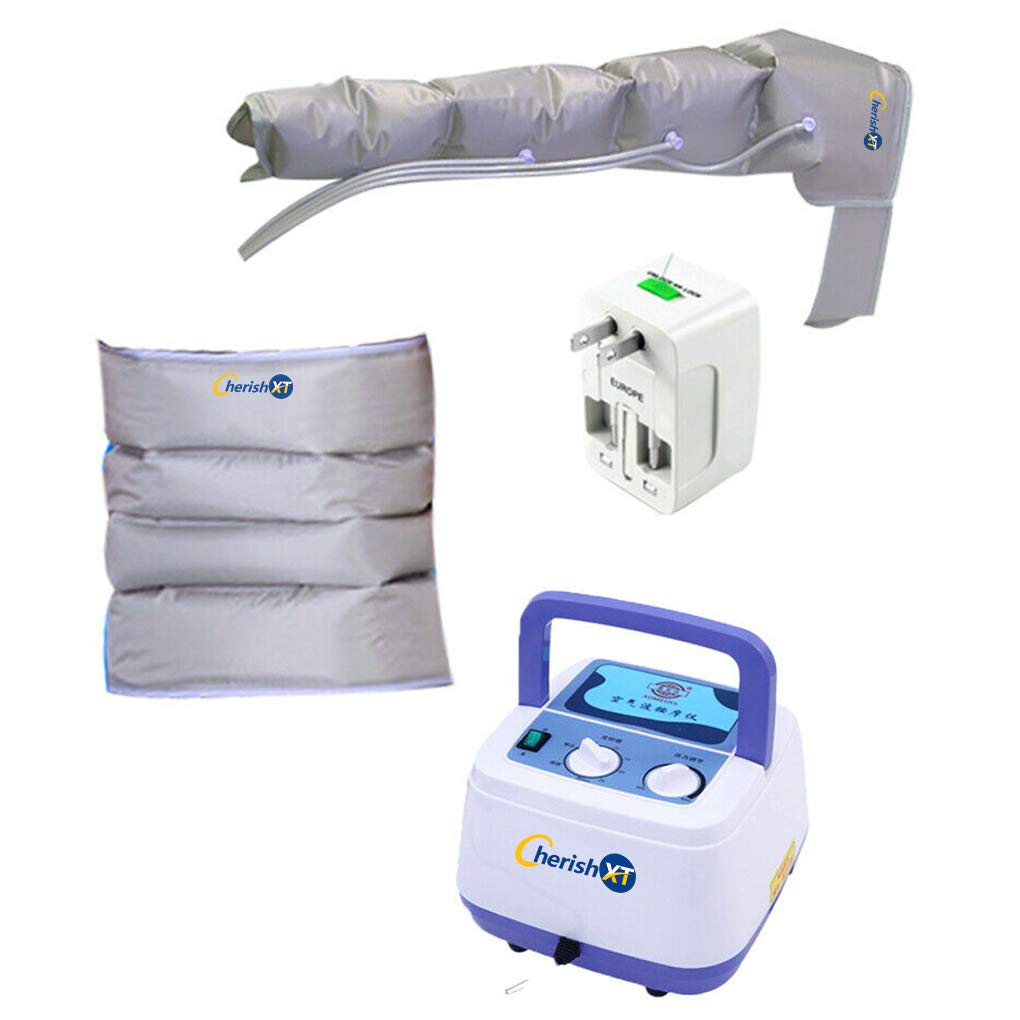 Air Compression Massager Machine for Waist,Leg,Calf and Arm Relax Blood Circulation 3 Modes Timing Function Rehabilitation Physiotherapy (1*Pump + 1*w+1*a)